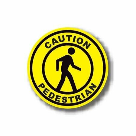 ERGOMAT 20in CIRCLE SIGNS - Caution Pedestrian DSV-SIGN 400 #1689 -UEN